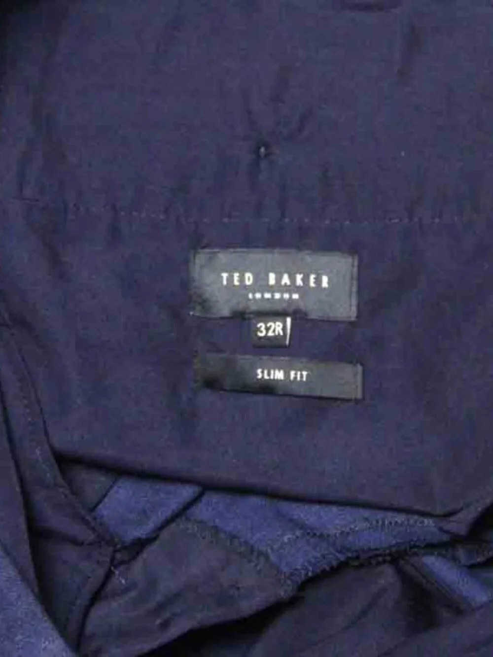 Ted Baker LInen Cotton Dress Pants Navy Blue Men's Slim Fit 32 X 31
